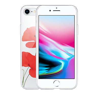 Avis Evetane Coque iPhone 7/8/ iPhone SE 2020/ 2022 silicone transparente Motif Coquelicot ultra resistant