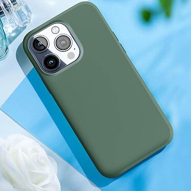 Avis Moxie Coque pour iPhone 15 Pro Semi-rigide Intérieur Microfibre Vert sapin