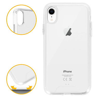 Avizar Coque Apple iPhone XR Coque Cristal Bi-matière - Transparent pas cher