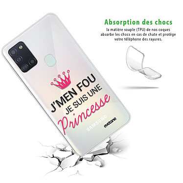 Avis Evetane Coque Samsung Galaxy A21S 360 intégrale transparente Motif Je suis une princesse Tendance