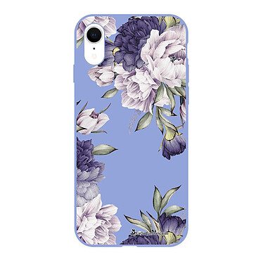 LaCoqueFrançaise Coque iPhone Xr Silicone Liquide Douce lilas Pivoines Violettes