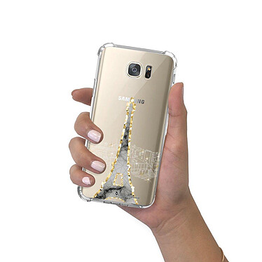 LaCoqueFrançaise Coque Samsung Galaxy S7 anti-choc souple angles renforcés transparente Motif Illumination de paris pas cher