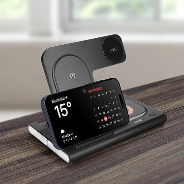 Avis LinQ Station de charge 3 en 1 iPhone MagSafe 15W, AirPods, Apple Watch  Noir