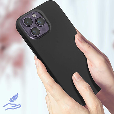 Acheter Avizar Coque pour iPhone 14 Pro Max Silicone Semi-rigide Finition Soft-touch Fine  noir