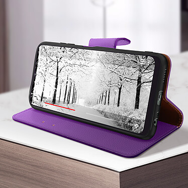 Acheter Avizar Étui pour Samsung Galaxy A22 5G Portefeuille Dragonne Fonction Support Vidéo violet