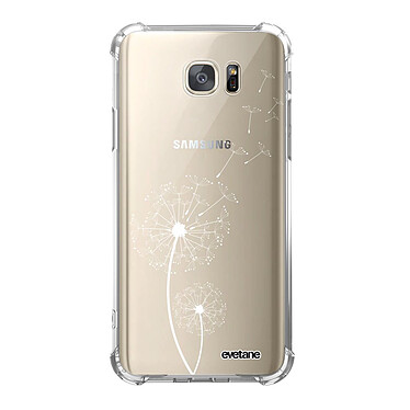 Evetane Coque Samsung Galaxy S7 anti-choc souple angles renforcés transparente Motif Pissenlit blanc