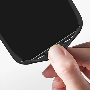 Avizar Coque pour iPhone 15 Pro Max Silicone Semi-rigide Finition Douce au Toucher Fine  Noir pas cher
