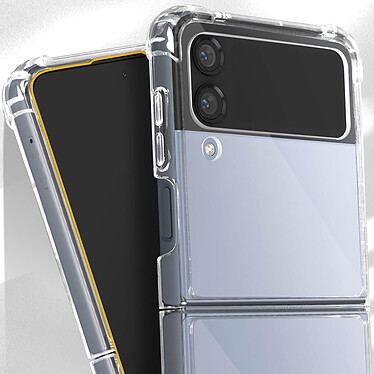 Avizar Coque pour Samsung Galaxy Z Flip 4 Silicone Souple Renforcés Fine Transparent pas cher