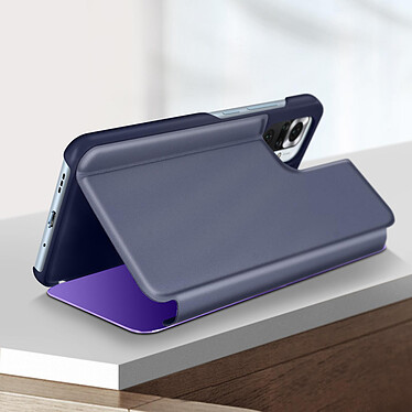 Acheter Avizar Housse Xiaomi Redmi Note 10 Pro Clapet translucide Miroir Support Vidéo violet