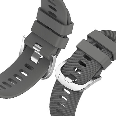 Avis Avizar Bracelet pour Samsung Galaxy Watch Active 2 40mm Silicone Texturé Gris Foncé