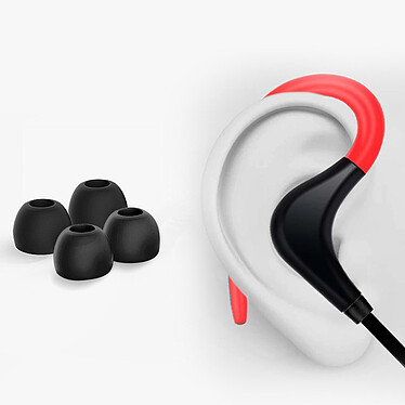 Ecouteurs Sport Bluetooth Casque Télécommande + Micro intégrés Rouge pas cher