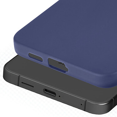 Avizar Coque pour Samsung Galaxy S24 Finition Mate Soft Touch Bleu Nuit pas cher