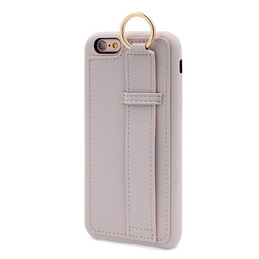 Muvit Coque pour iPhone 6 Plus / 6S Plus / 7 Plus / 8 Plus Ring Élégante avec Lanière Beige