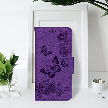 Avis Avizar Étui Motif papillon et fleur pour Samsung Galaxy A33 Portefeuille Support Vidéo  Violet
