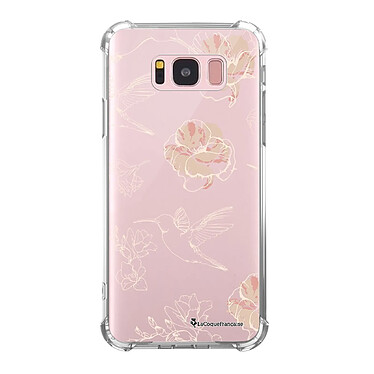 LaCoqueFrançaise Coque Samsung Galaxy S8 Plus Silicone antichocs Solides coins renforcés  transparente Motif Fleurs Blanches