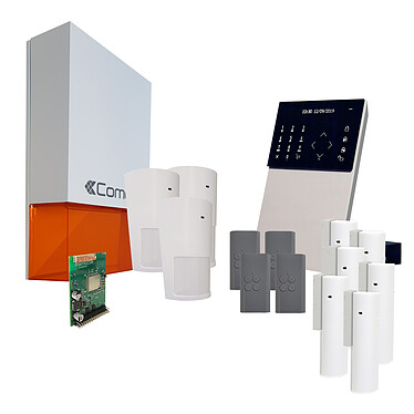 Comelit - Pack alarme connectée Secur Hub Kit 4 - Transmission IP + Module GSM HUB2G