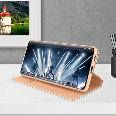 Avis Dux Ducis Housse pour Samsung Galaxy S21 Ultra Étui Porte-carte Fonction Support Vidéo  Rose champagne