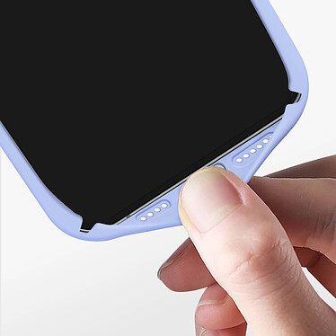 Avizar Coque pour iPhone 15 Pro Max Silicone Semi-rigide Finition Douce au Toucher Fine  Lavande pas cher