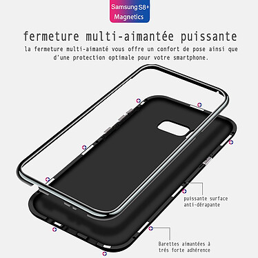 Acheter Evetane Coque intégrale 360 Galaxy S8 Plus Samsung avec film anti-rayures aimanté - Noir