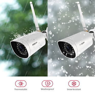 Foscam - FI9902P - Lot 3 caméras IP Wi-Fi extérieure 1080p - Caméra surveillance vision nocturne 20m pas cher