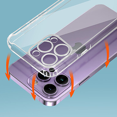 Acheter Avizar Coque iPhone 14 Pro Max Dos Rigide Coins Bumper Fine Légère  Transparent