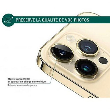 Acheter Force Glass Protège-caméra pour iPhone 15 Pro/15 Pro Max/14 Pro/14 Pro Max Ultra-résistant Dorée