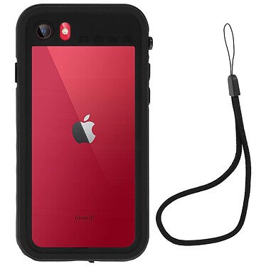 Avizar Coque iPhone SE 2022 / 2020 et 8 / 7 Waterproof 2m et Antichoc Intégrale Noir