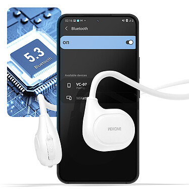 Écouteurs Bluetooth Design ouvert Contour d'oreilles Autonomie 6H Blanc pas cher
