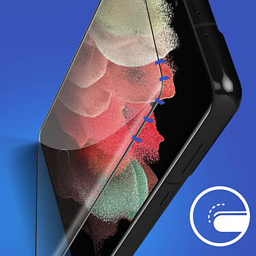 3mk Film pour Galaxy S21 Ultra Verre trempé 9H Bords Incurvé Hardglass Max Fingerprint  Noir pas cher