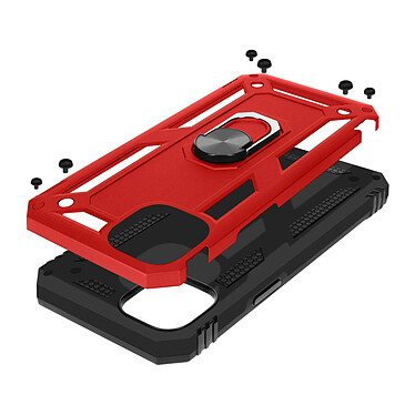 Avizar Coque pour iPhone 15 Plus Antichoc Hybride Bague Support Magnétique  Rouge pas cher