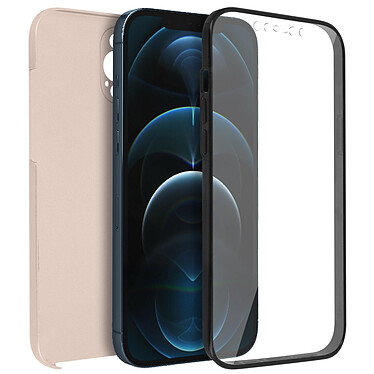 Avizar Coque Apple iPhone 12 Pro Max Protection Arrière Rigide Avant Souple rose gold