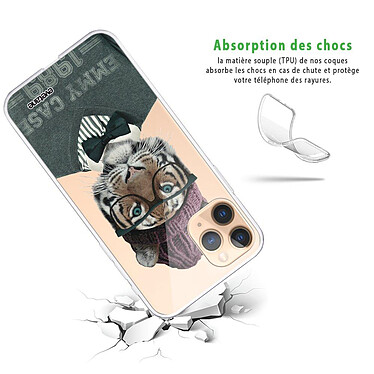 Avis Evetane Coque iPhone 11 Pro silicone transparente Motif Tigre Fashion ultra resistant