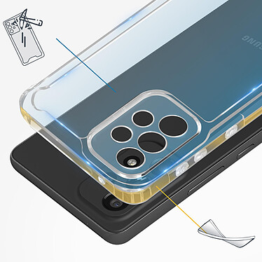 Acheter Avizar Coque Antichoc pour Samsung Galaxy A53 5G Dos Rigide Coins Bumpers en silicone Transparente  Collection Pop