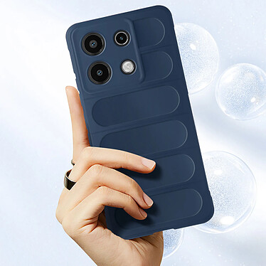 Avis Avizar Coque pour Xiaomi Redmi Note 13 4G Antichoc Silicone Motif texturé 3D Bleu Nuit