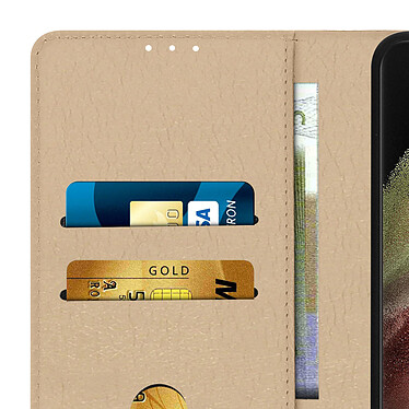 Avizar Étui Samsung Galaxy S21 Ultra Protection avec Porte-carte Fonction Support doré pas cher