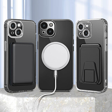 Acheter Avizar Coque MagSafe pour iPhone 14 Plus Dos Rigide Transparent Contour Souple Coins Antichocs