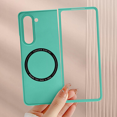 Avizar Coque MagSafe pour Samsung Galaxy Z Fold 5 Rigide Design Fin  Turquoise pas cher
