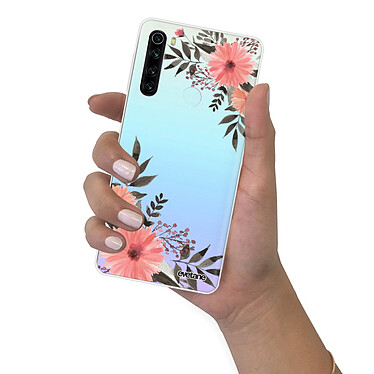 Evetane Coque Xiaomi Redmi Note 8 T 360 intégrale transparente Motif Fleurs roses Tendance pas cher