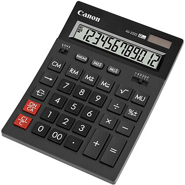 CANON Calculatrice de bureau 12 chiffres AS-2200 Noire