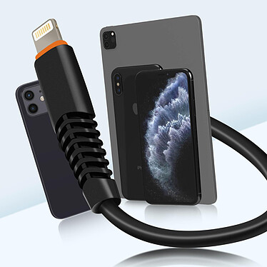 LinQ Câble USB vers Lightning Charge 20W 3m pour iPhone iPad Noir pas cher