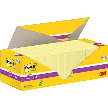 POST-IT Bloc-note Super Sticky Notes, 76 x 76 mm, 12 + 12
