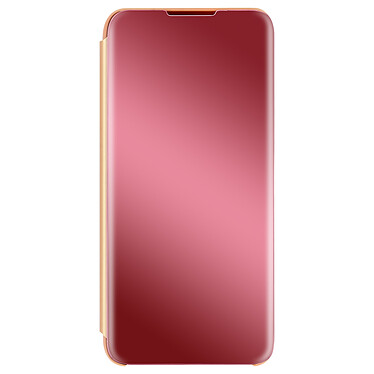Avizar Housse pour Xiaomi Redmi Note 10 et Note 10s Clapet translucide Miroir Support Rose