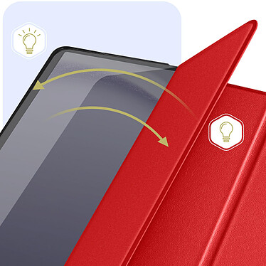 Avizar Housse pour Samsung Galaxy Tab A9 Plus Clapet Trifold Support video / clavier Mise en Veille  Rouge pas cher