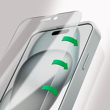 Acheter 4smarts Verre Trempé pour iPhone 15 Plus Dureté 9H Anti-espion Second Glass