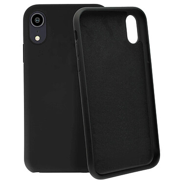 Avizar Coque iPhone XR Silicone Semi-rigide Mat Finition Soft Touch noir