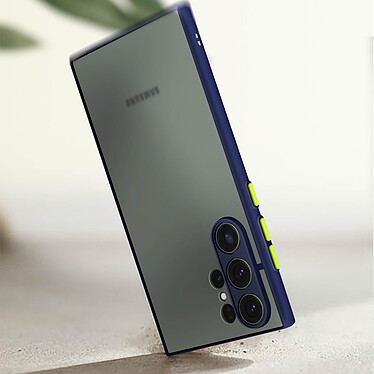 Avizar Coque MagSafe pour Samsung S23 Ultra Hybride Fine Bords surélevés  Contour Bleu Nuit pas cher
