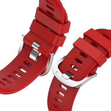 Avis Avizar Bracelet pour Samsung Galaxy Watch Active 2 40mm Silicone Texturé Rouge
