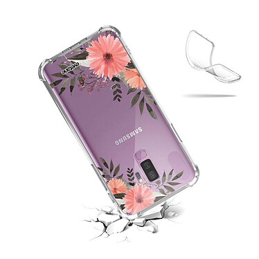 Acheter Evetane Coque Samsung Galaxy S9 Plus anti-choc souple angles renforcés transparente Motif Fleurs roses