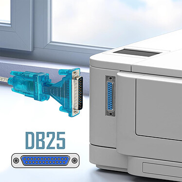 Avis LinQ Adaptateur USB 2.0 vers DB25 et DB9 Bleu Clair