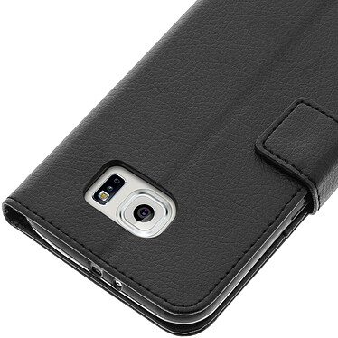 Avizar Housse Etui Folio Portefeuille pour Samsung Galaxy S6 - Noir pas cher